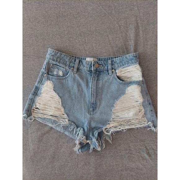 Abrand Jeans Distressed Cutoffs Denim Women Shorts Sz  10/28 - Picture 1 of 6